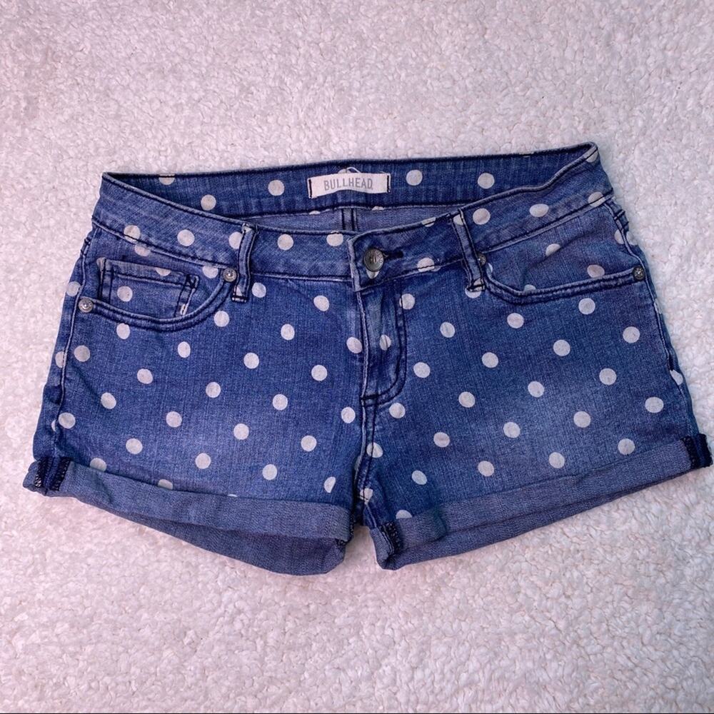 PacSun BullHead Polka Dot Denim Shorts 5